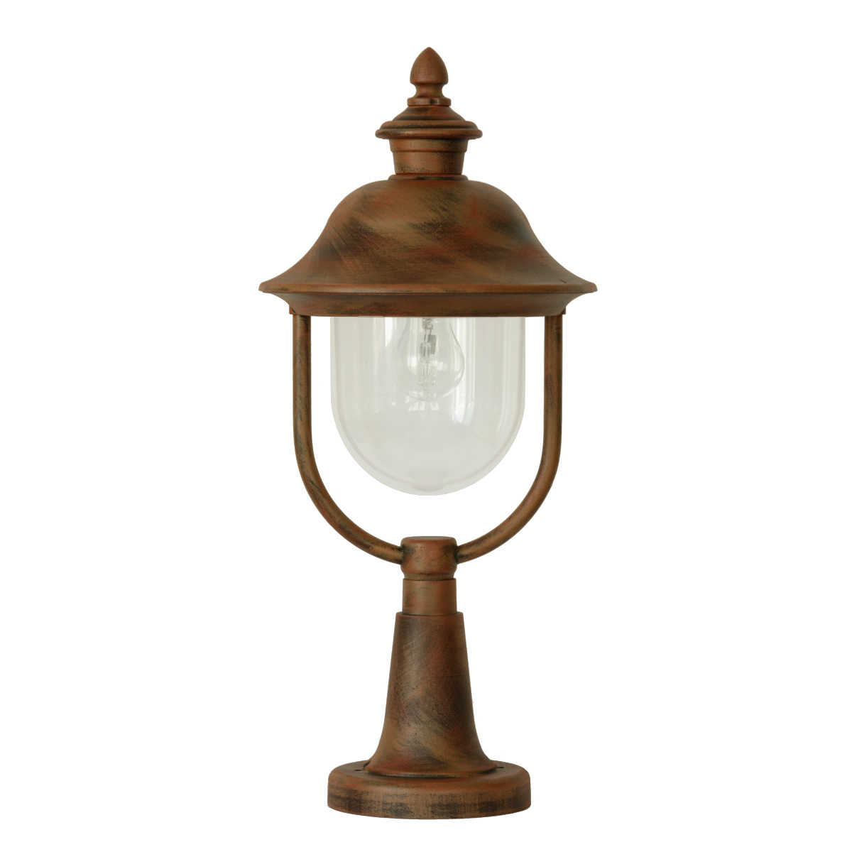 Italienische Sockellampe für Außen mit Makrolon-Glas Italienische Sockellampe für Außen mit Makrolon-Glas