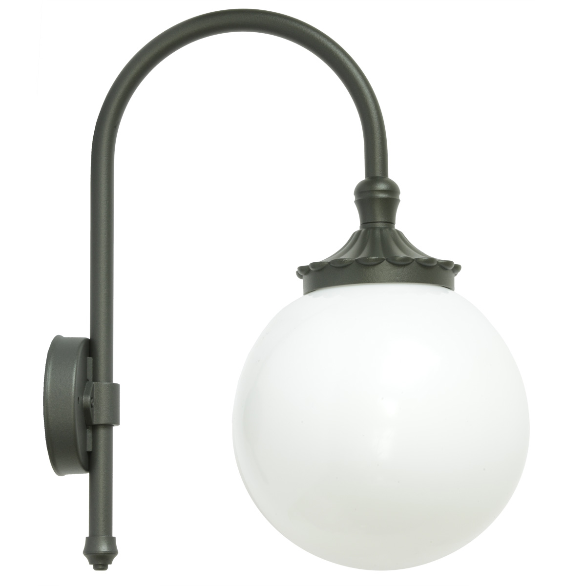 Globe Wall Light on Bow Arm Globe Wall Light on Bow Arm