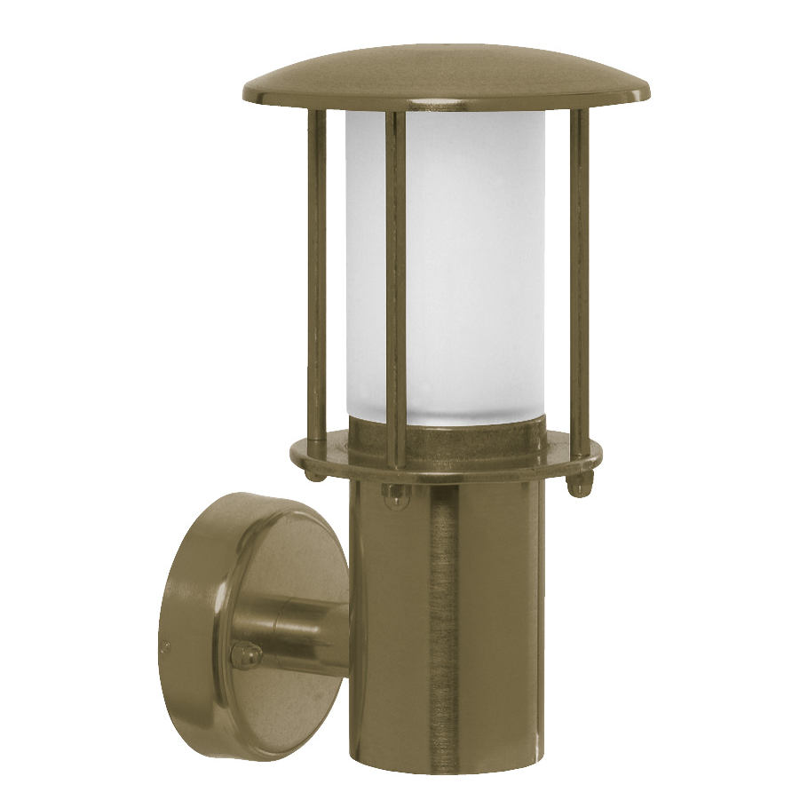 Weatherproof brass wall light N° 40, tube-shaped