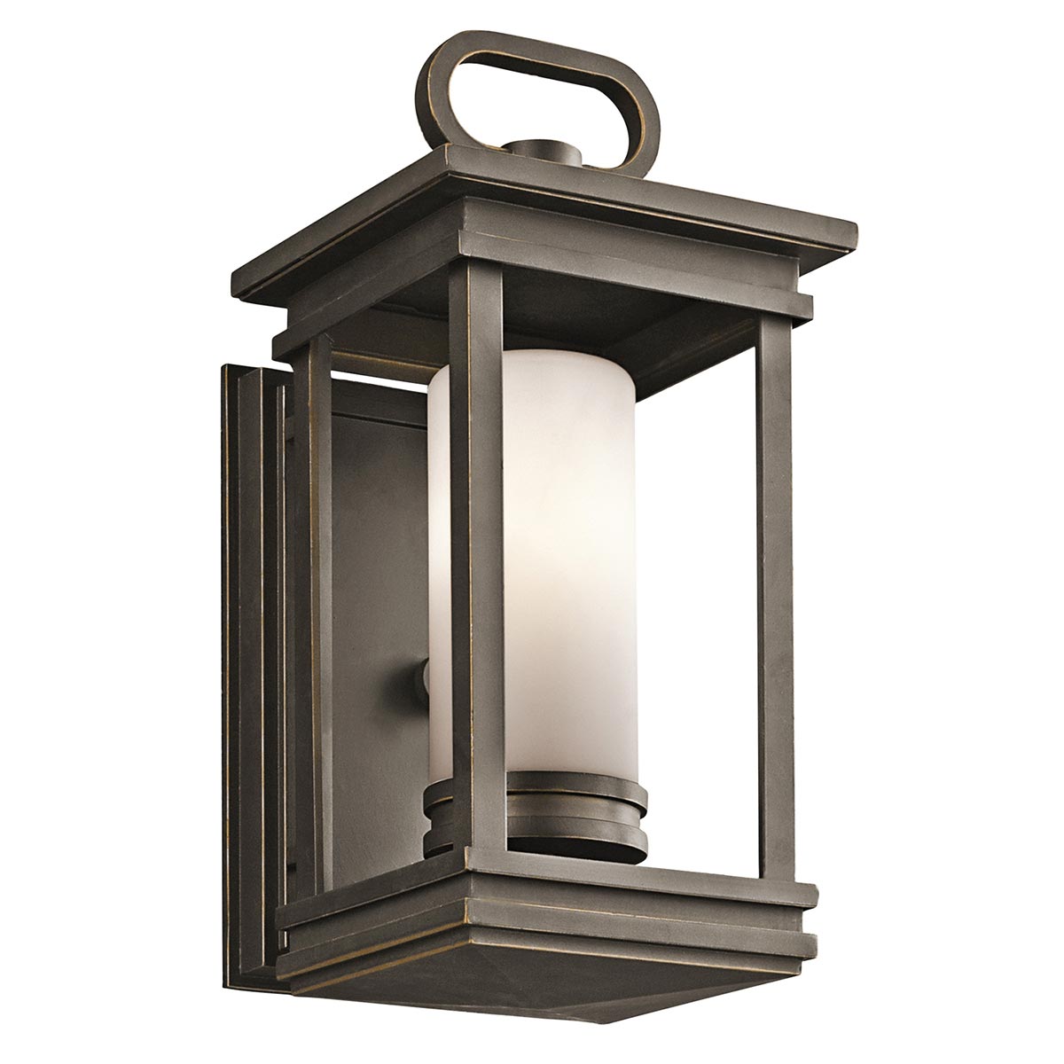 Outdoor Light In Rubbed Bronze With Stylised Candle, 30 cm