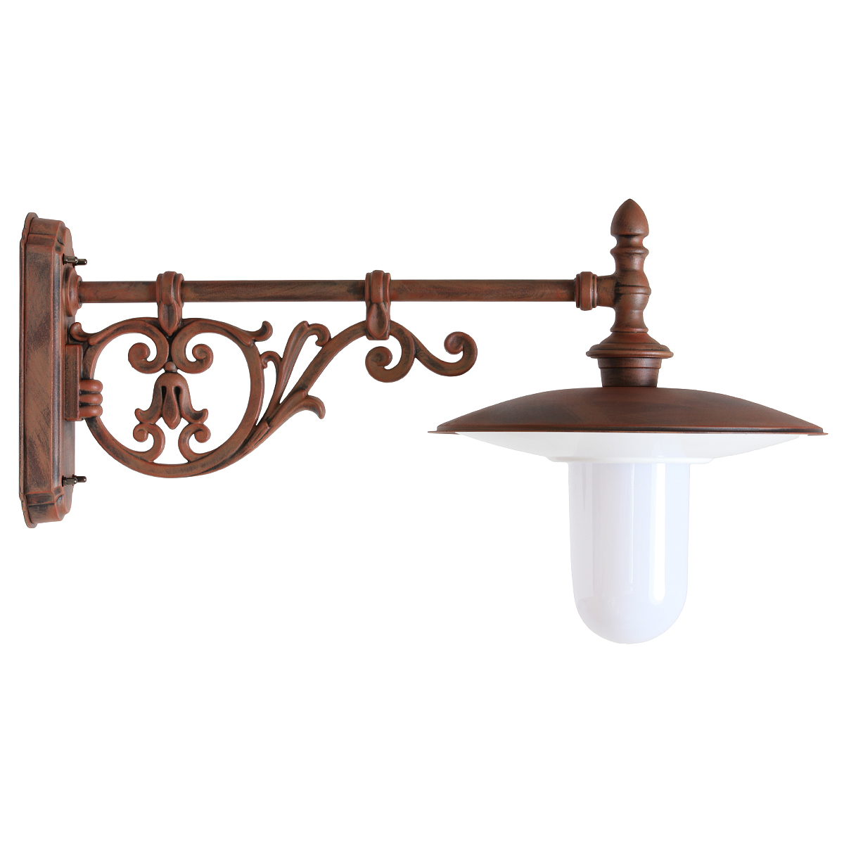 Italienische Außen-Wandlampe mit klassischem Arm Italienische Außen-Wandlampe mit klassischem Arm