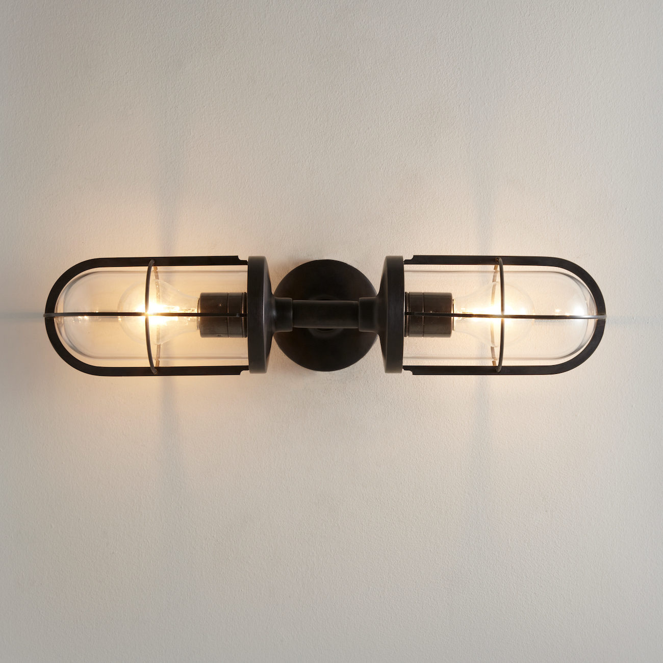 Two-Headed Light in Aluminium, Brass, or Plated Chrome 7208