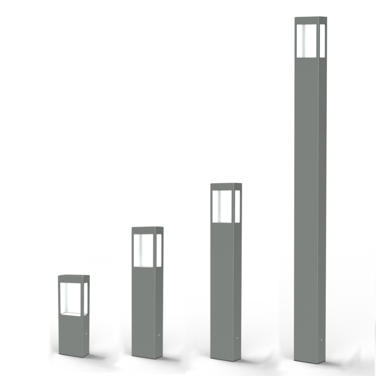 LED-Sockel- und Standleuchte Tetra aus Aluminium