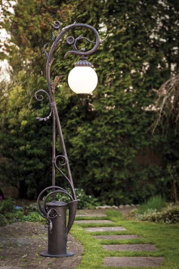Große mit Opalglaskugel-Mastleuchte im Pariser Art Nouveau-Stil AL 6647, 280 cm