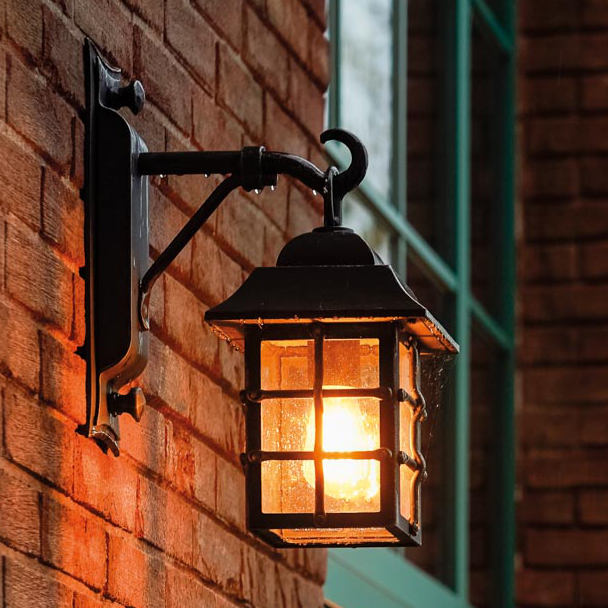 German Wall Lamp with Latticed Lantern WL 3627 German Wall Lamp with Latticed Lantern WL 3627