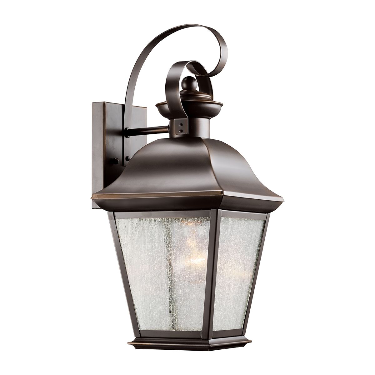 Traditional Wall Lantern with Bronze Finish, 43 cm