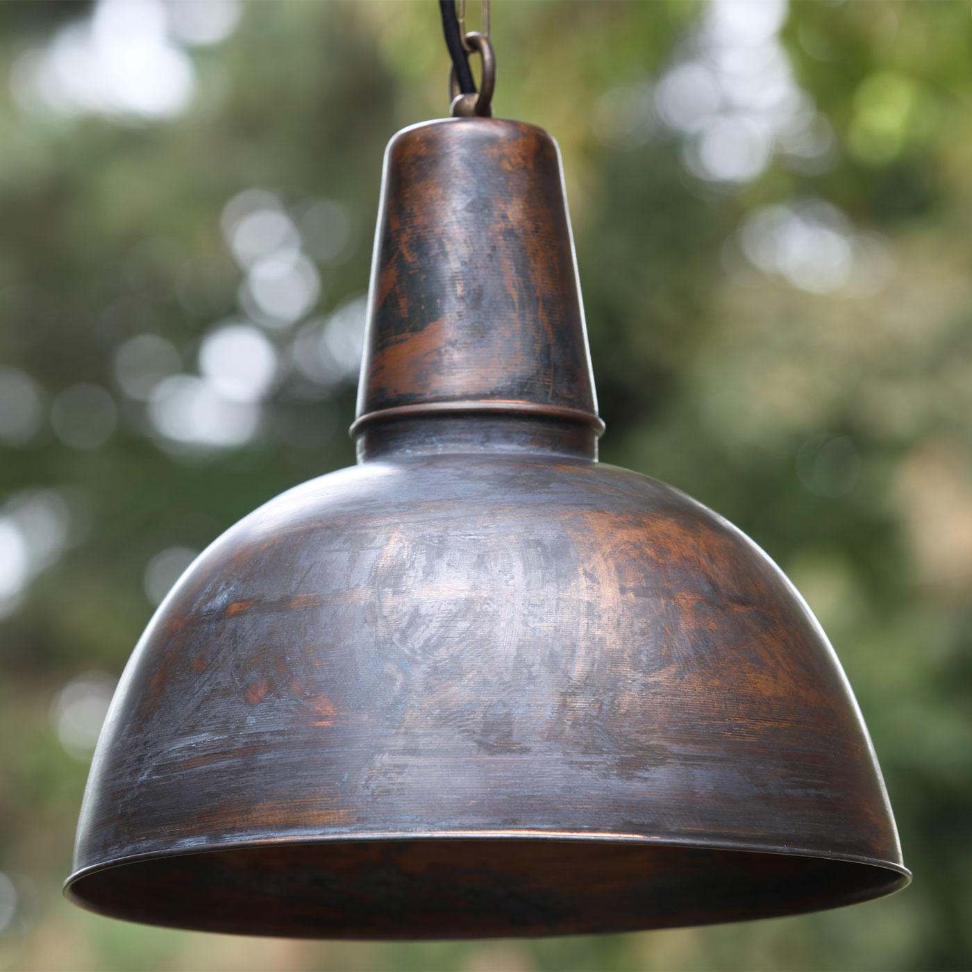 Industrial Style Pendant Lamp Köln Copper Patina