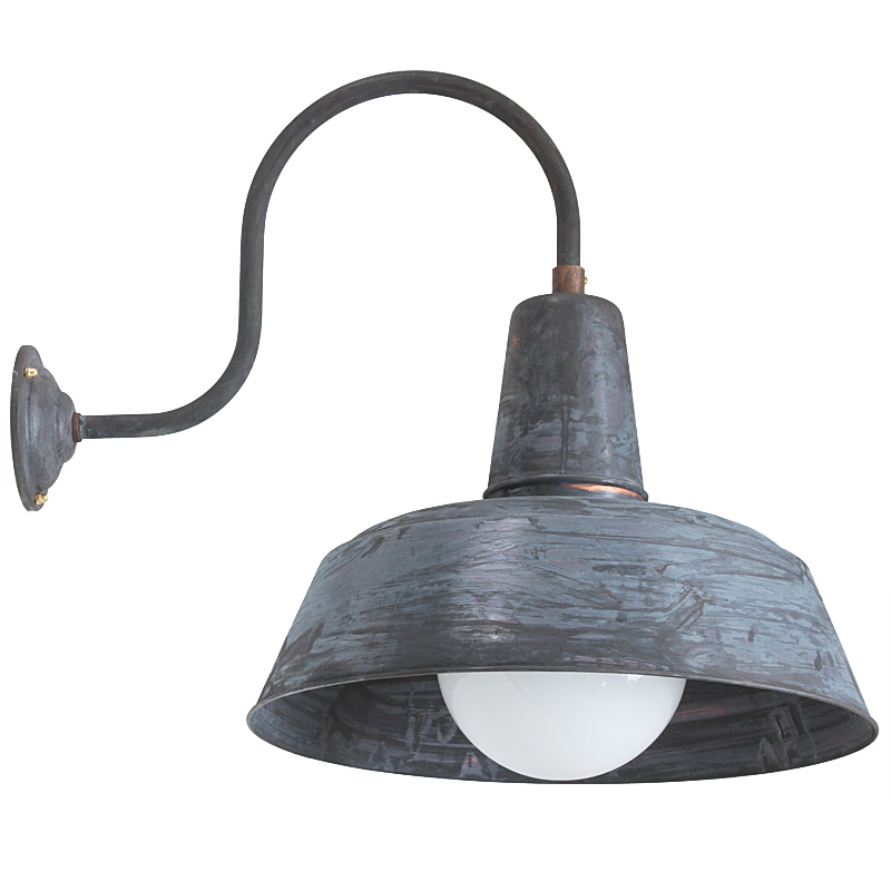 Outdoor Sconce Berlin W1600 Patina with Glass