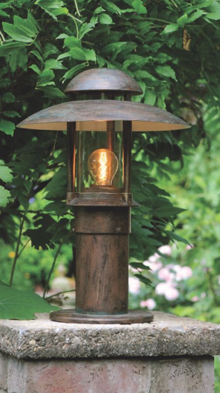 Bild 7: Kleines Modell, Patina Handgefertigte Pollerleuchte aus Schmiedeeisen AL 6521: Kleines Modell, Patina