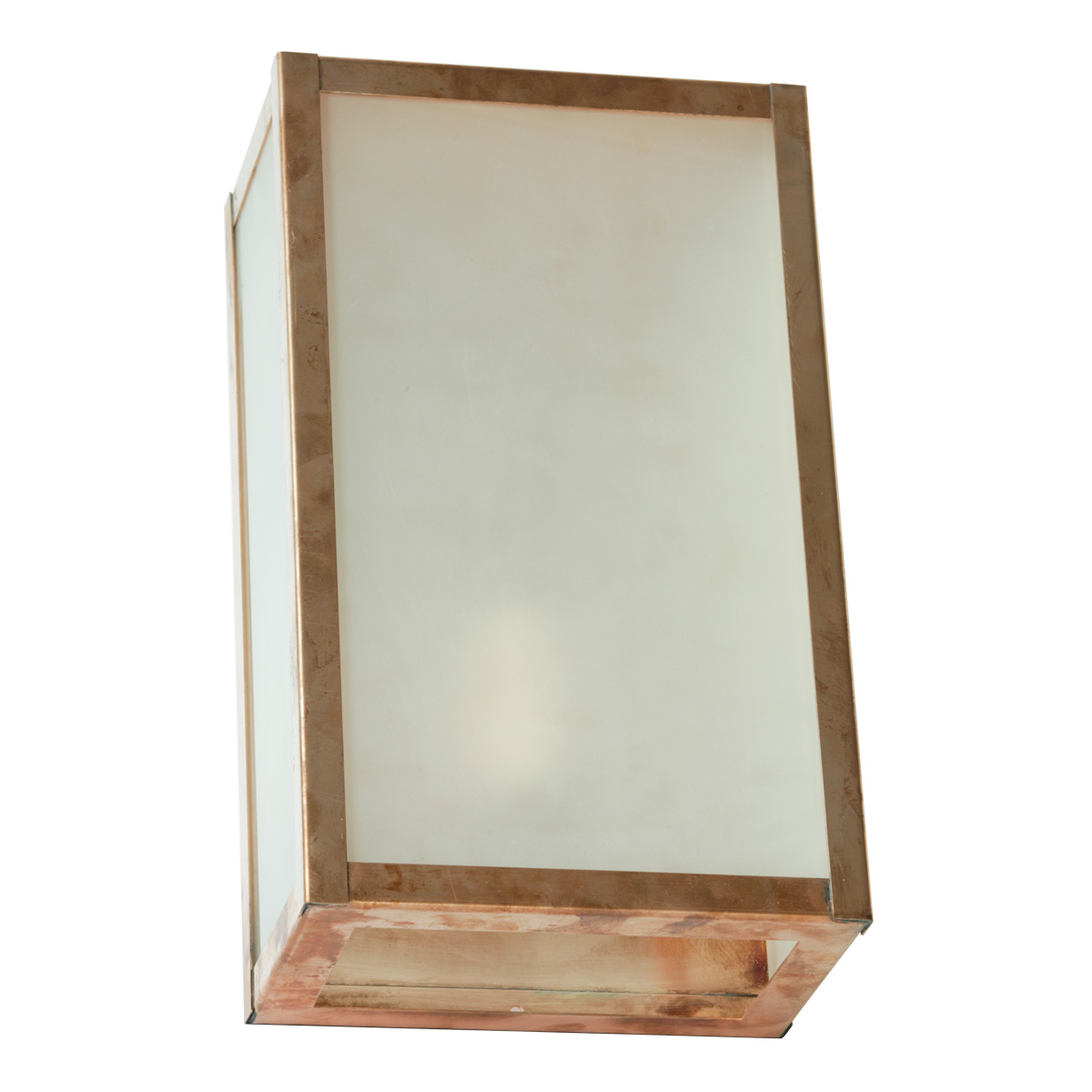 Bild 10: Wandleuchte Fürth aus Kupfer natur unbehandelt, mattes Glas (bitte anfragen) Flache Außen-Wandleuchte aus Kupfer Fürth: Wandleuchte Fürth aus Kupfer natur unbehandelt, mattes Glas (bitte anfragen)