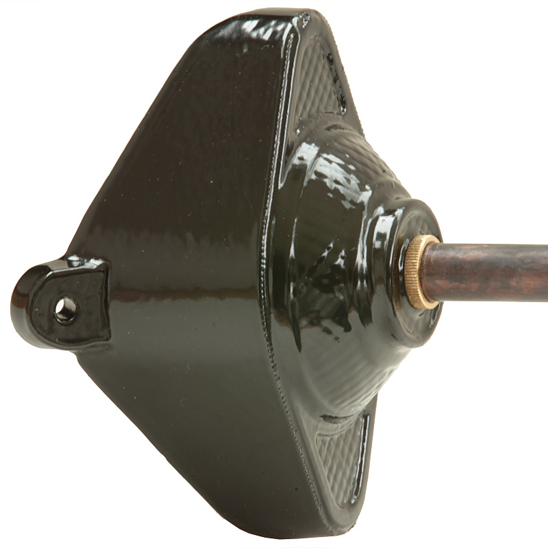 Fig. 7: Das Modul zur Eckbefestigung. Bei den Kupfermodellen wird es in schwarz geliefert. Bauhaus Design Exterior Wall Lamp Solingen RO 1600: Das Modul zur Eckbefestigung. Bei den Kupfermodellen wird es in schwarz geliefert.