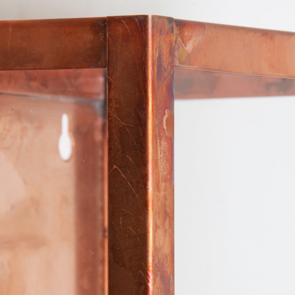 Bild 5: Detailansicht der Verarbeitung Flache Außen-Wandleuchte aus Kupfer Fürth: Detailansicht der Verarbeitung