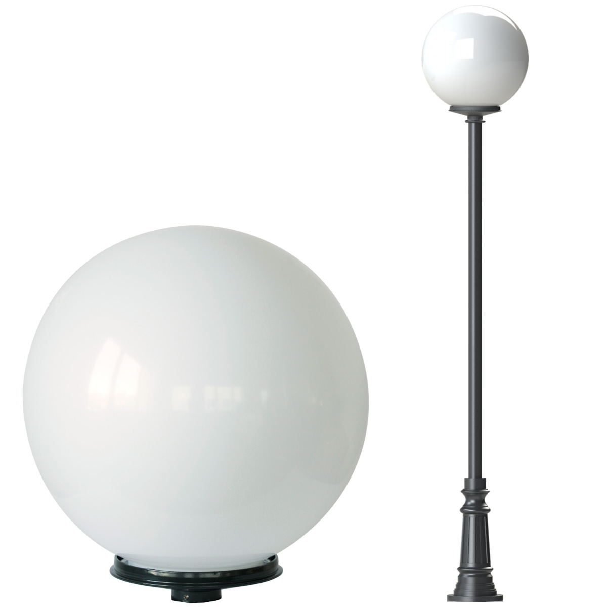 Post light with Globe Rodos XL 05