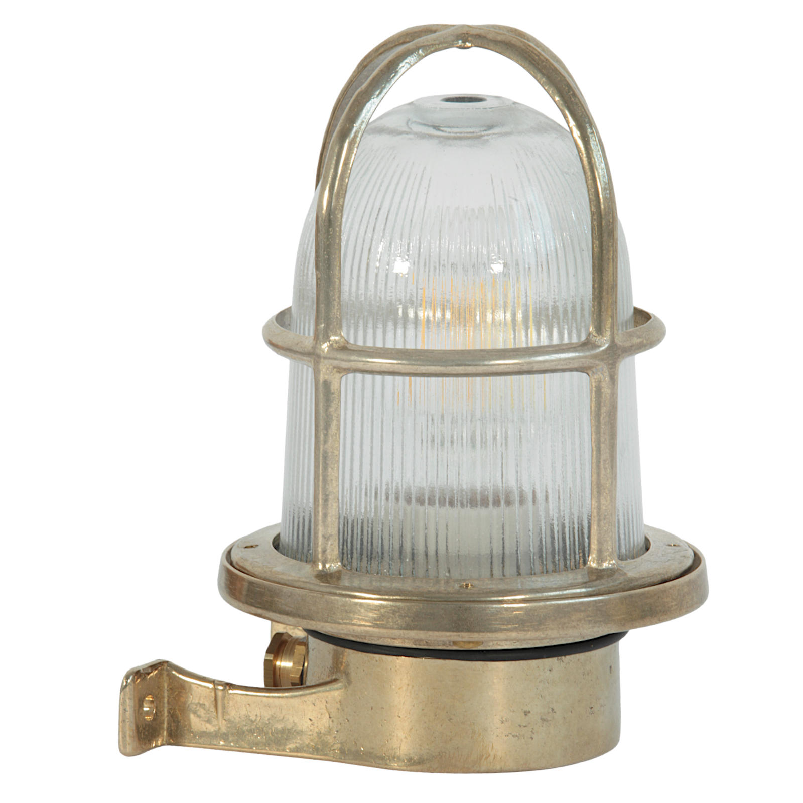 Compact outdoor wall light N° 15 made of brass
