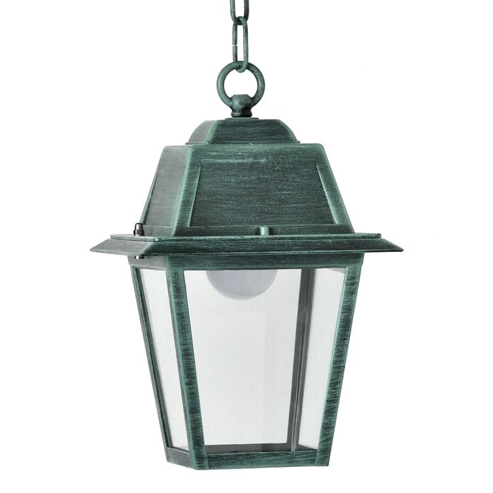 Small Italian Pendant Lantern for Outdoors with Chain Suspension