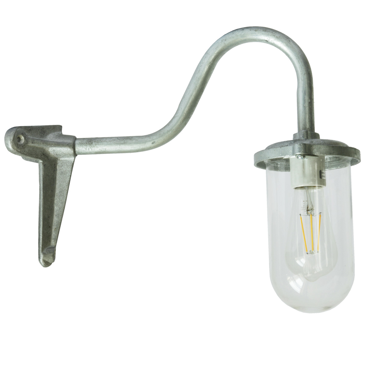 Exterior Bracket Light with Swan Neck Arm and Corner Fork 7672SC