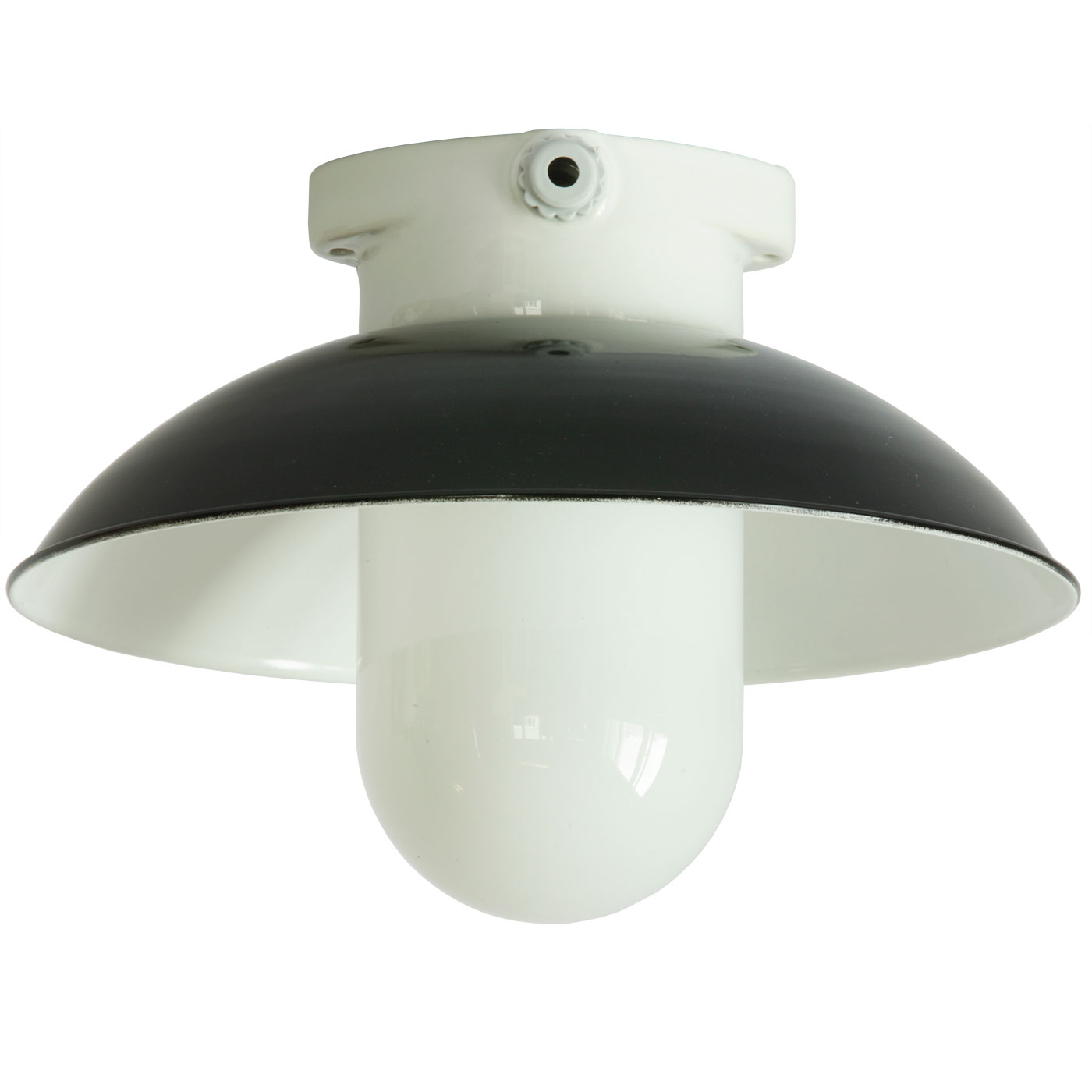 Ceiling Light with Porcelain Base and Aluminum Reflector DMAL 2010