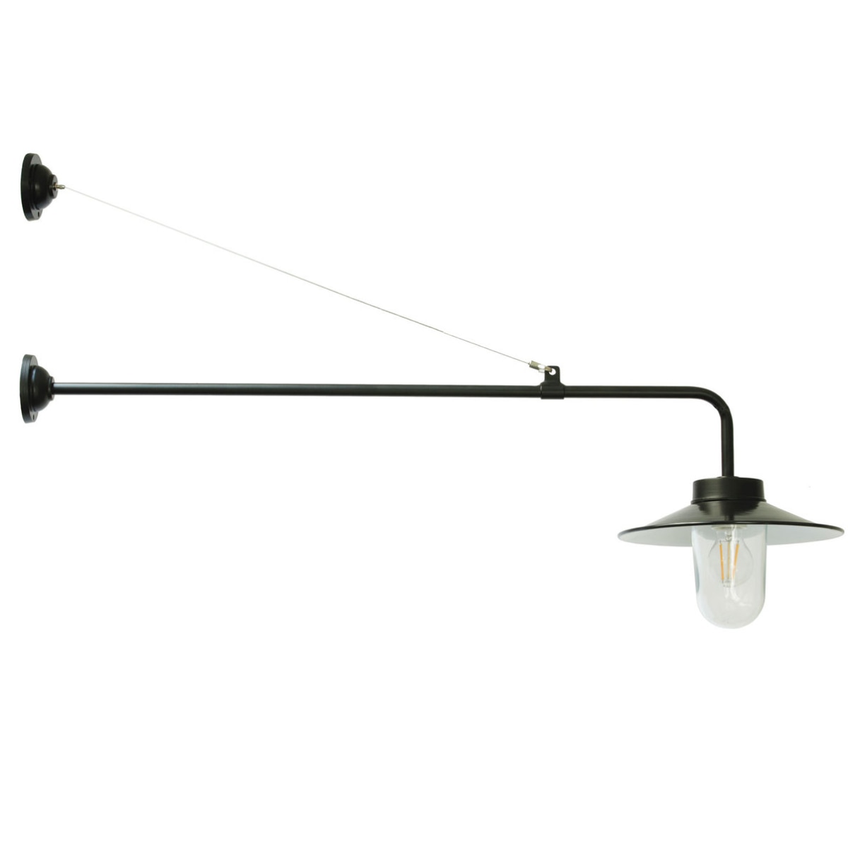 Barn lamp wirh long bracket and steel rope 38-90 XXL