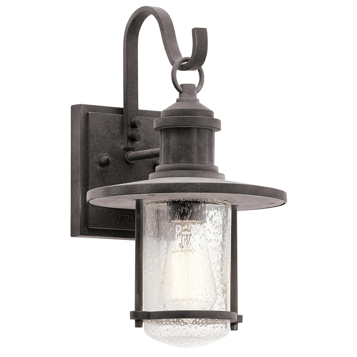 Exterior Wall Lantern with Bubble Glass, 36 cm