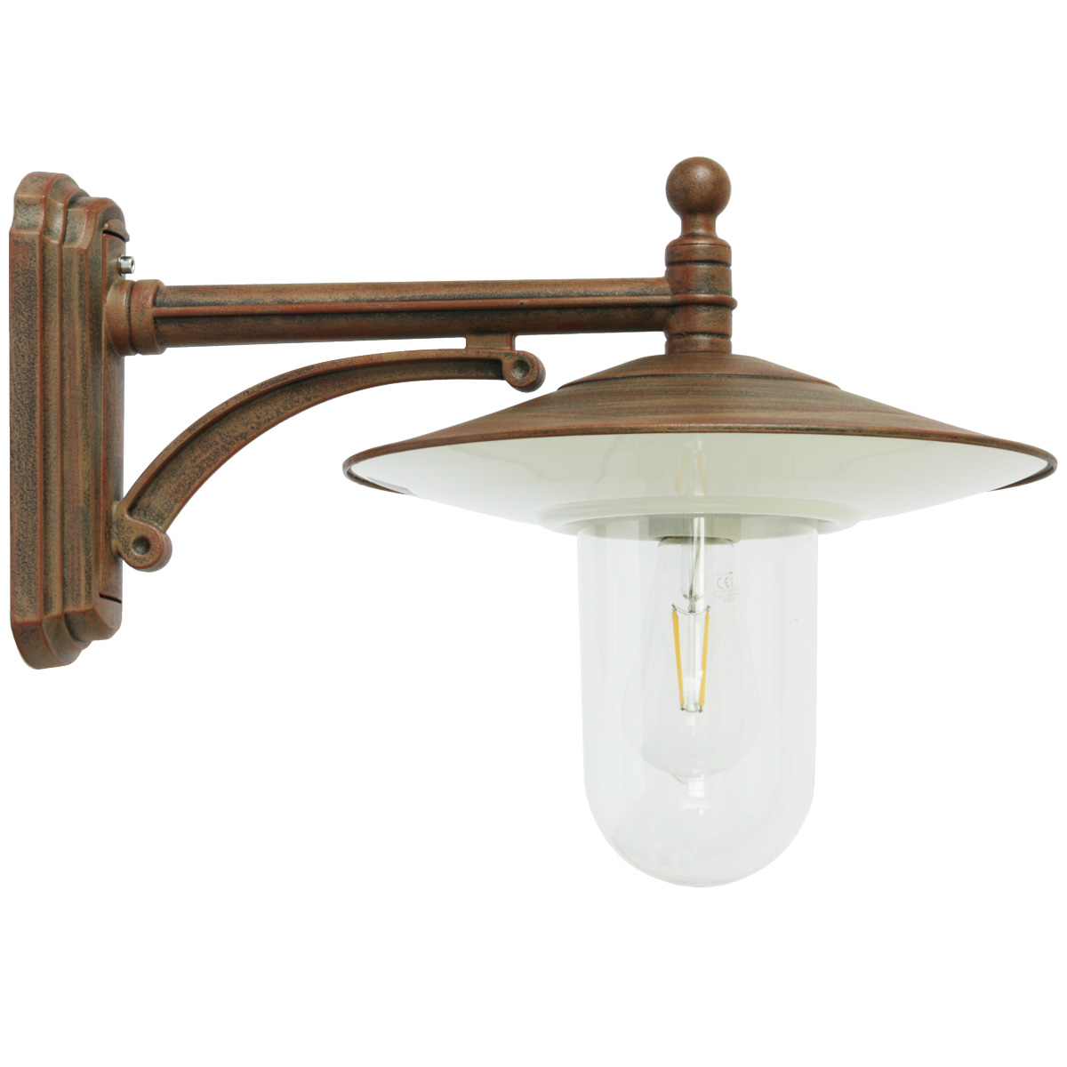 Außen-Wandlampe mit Zylinder-Glas Außen-Wandlampe mit Zylinder-Glas