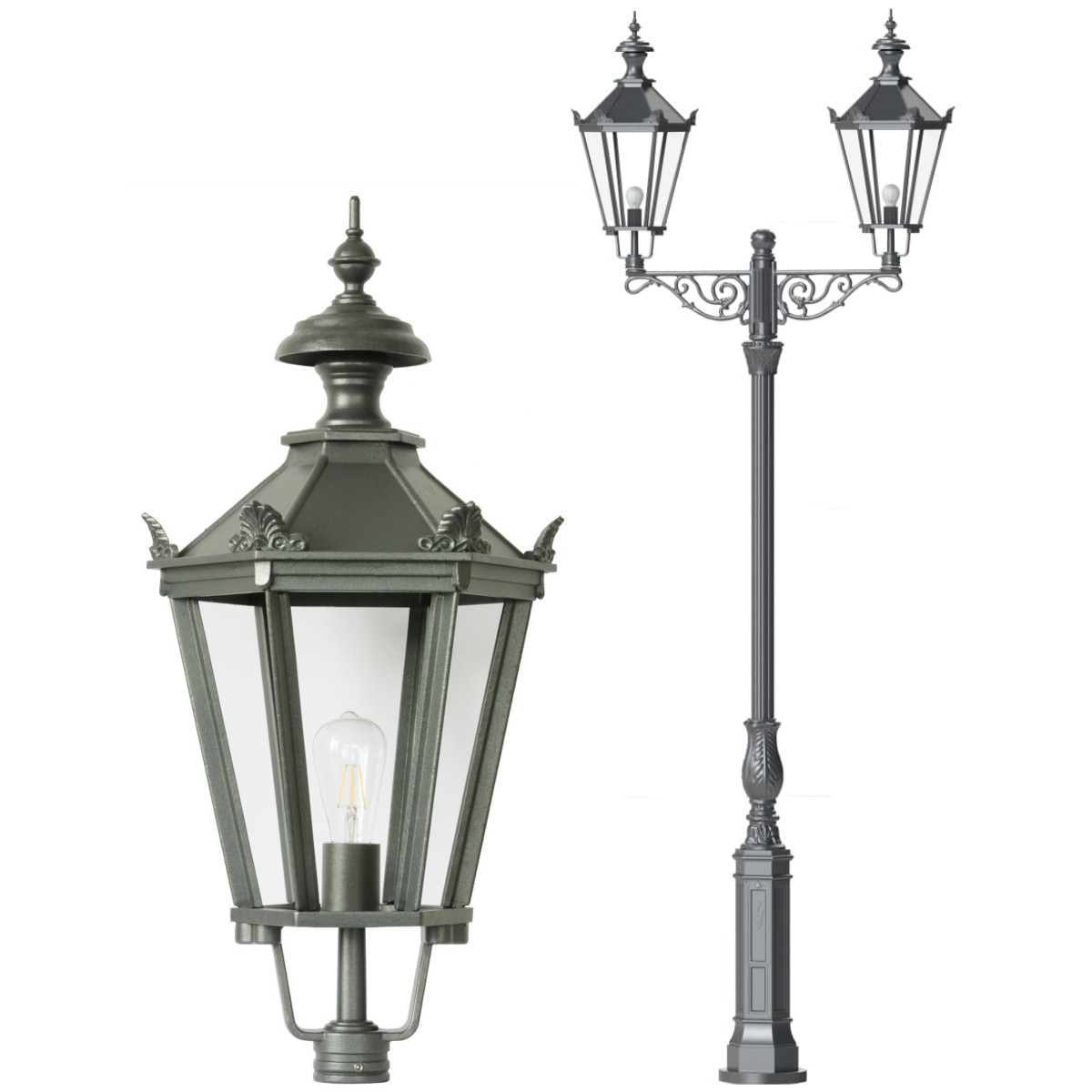 Große zweiflammige Schinkel-Mastleuchte S2KL.Thorn.73 Große zweiflammige Schinkel-Mastleuchte S2KL.Thorn.73