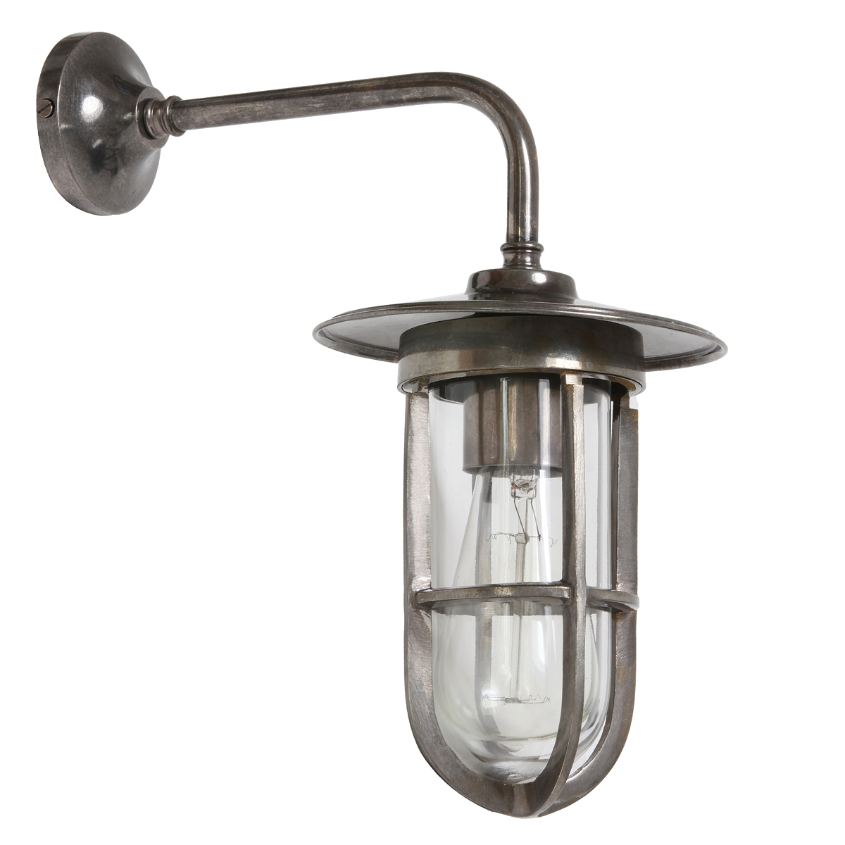 Classic Outdoor Wall Lamp with Crackle Glass Lina