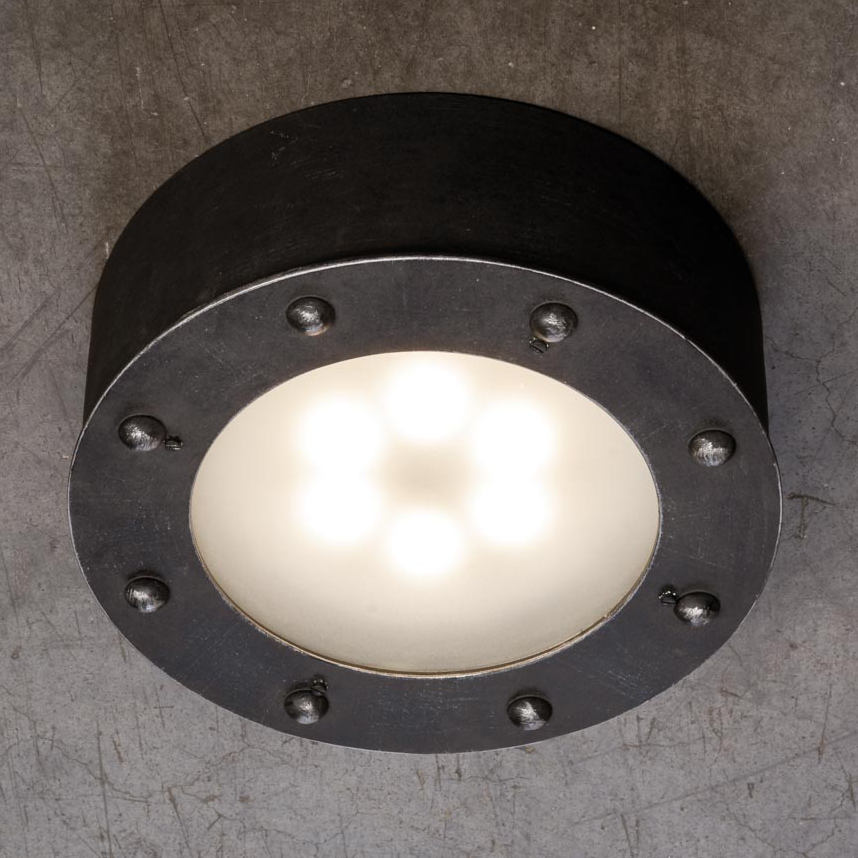 Round LED ceiling light made of wrought iron DE 2695