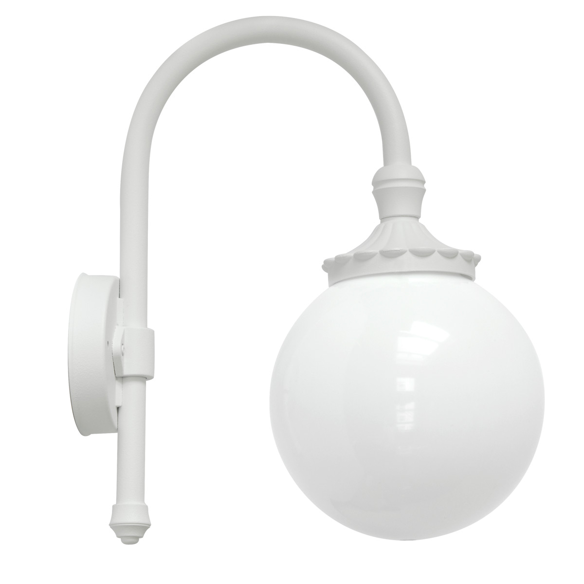 Small Globe Wall Light with Bow Arm