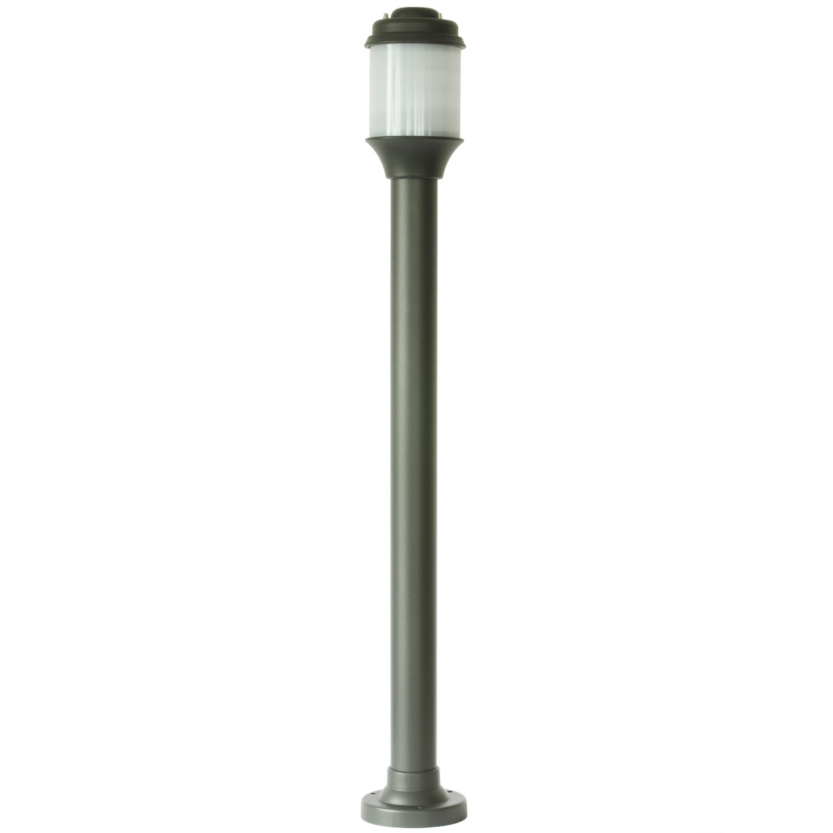 Bild 1: Hier in Graphitgrau: Funktionale Pollerleuchte mit Lamellenreflektor Funktionale Pollerleuchte in vier Größen, auf Wunsch mit Lamellenreflektor: Hier in Graphitgrau: Funktionale Pollerleuchte mit Lamellenreflektor