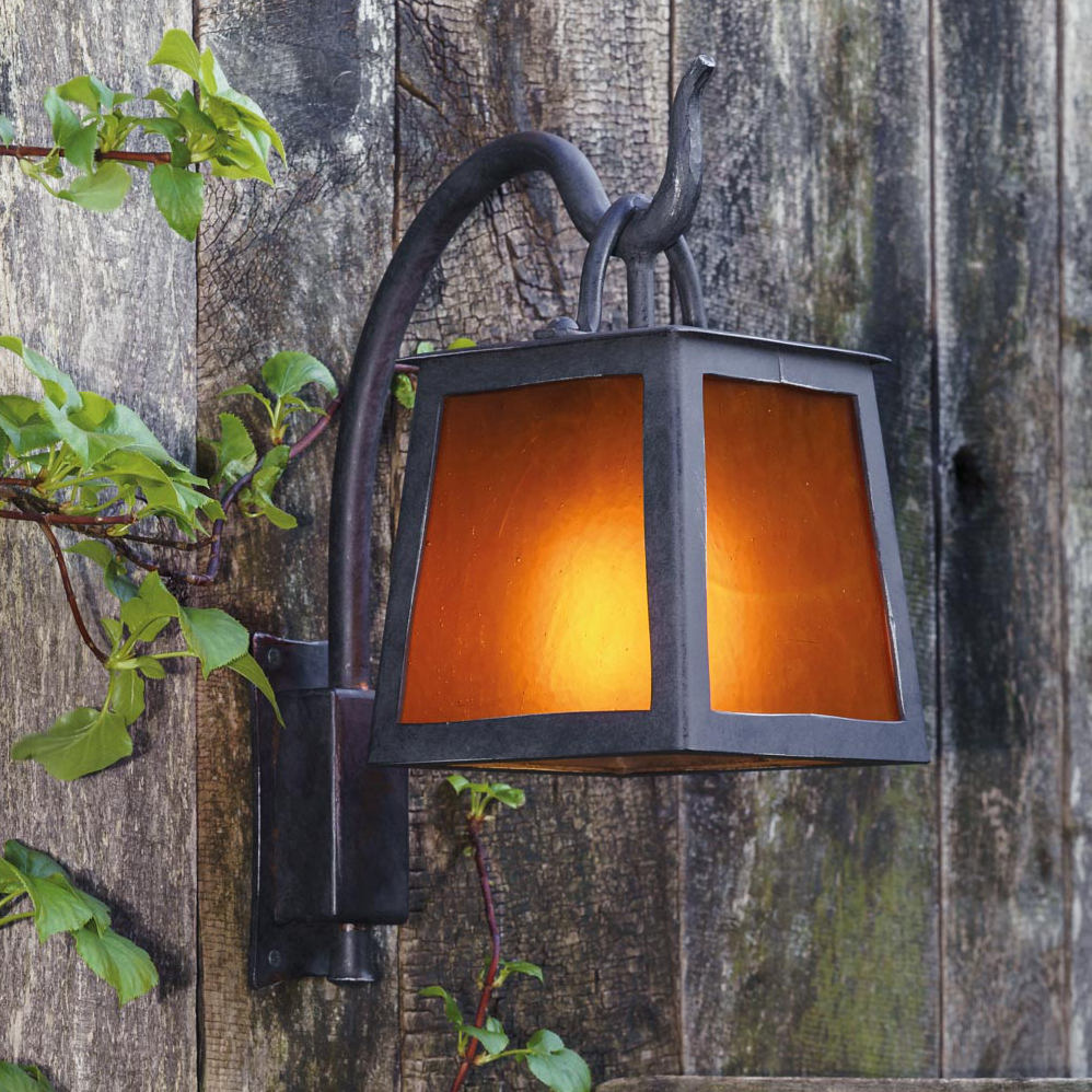 Atmospheric wall lamp for outside with coloured glass WL 3705