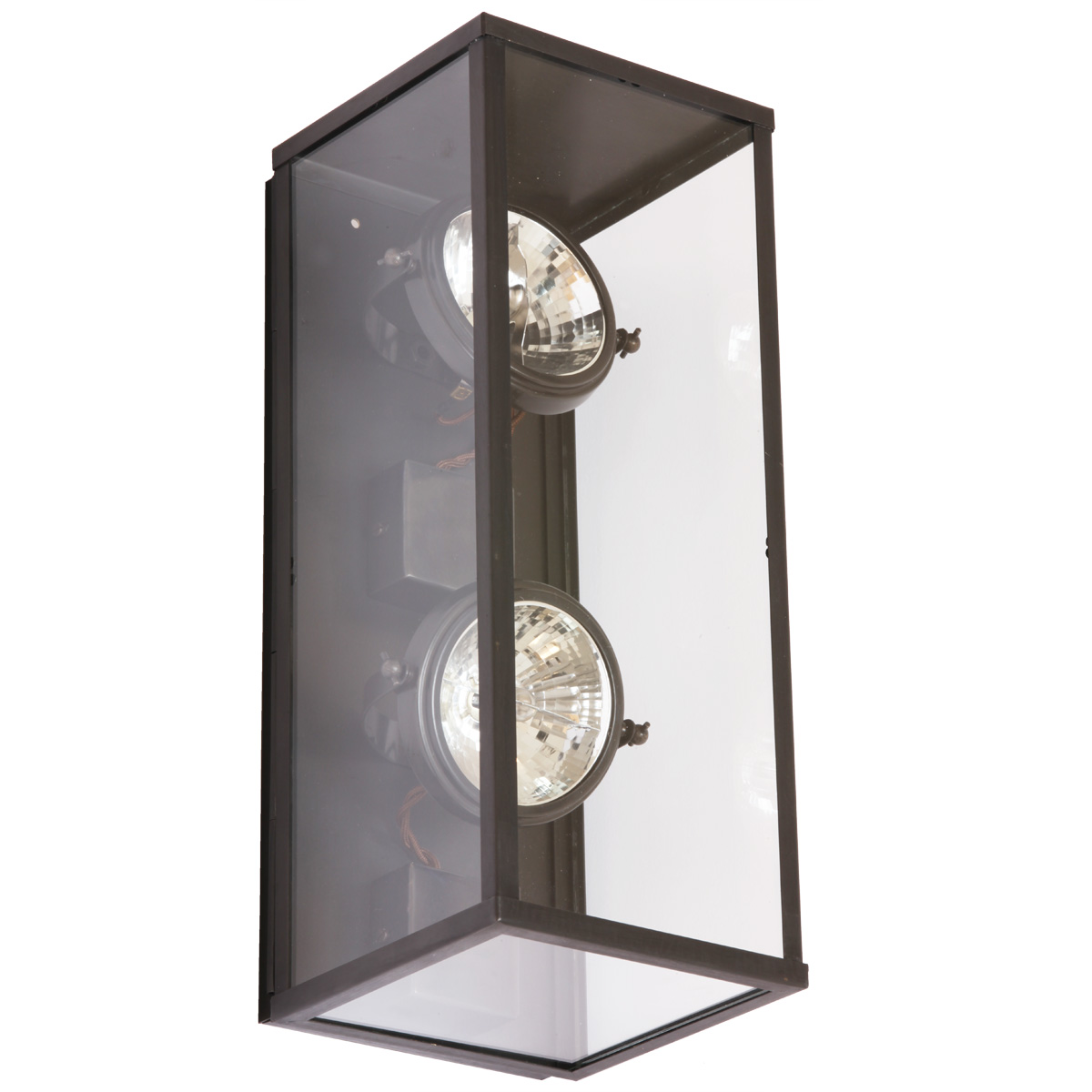 Vertical Wall Light Vitrine with Two Spots