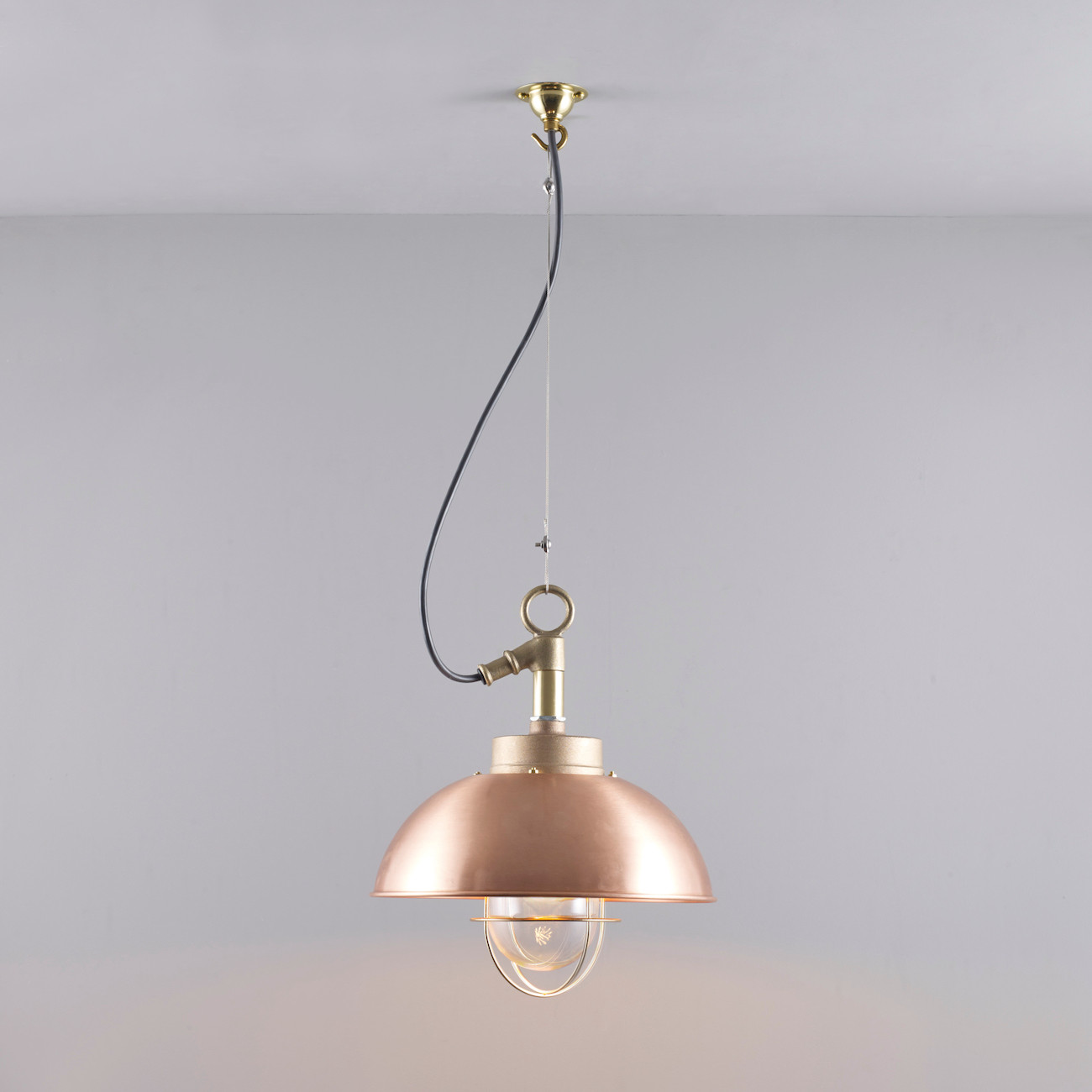 Shipyard Pendant Light in Brass, Copper or Silver