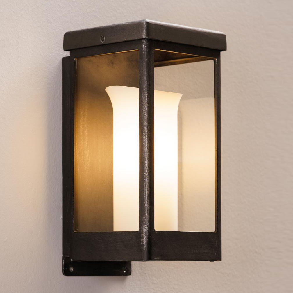 Wrought Iron Box Wall Light with Candle Spout WL 3722 Wrought Iron Box Wall Light with Candle Spout WL 3722