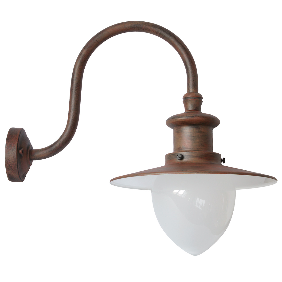 Factory-style Wall Light for Outdoors with Satin-finished Pointed Cylinder Glass