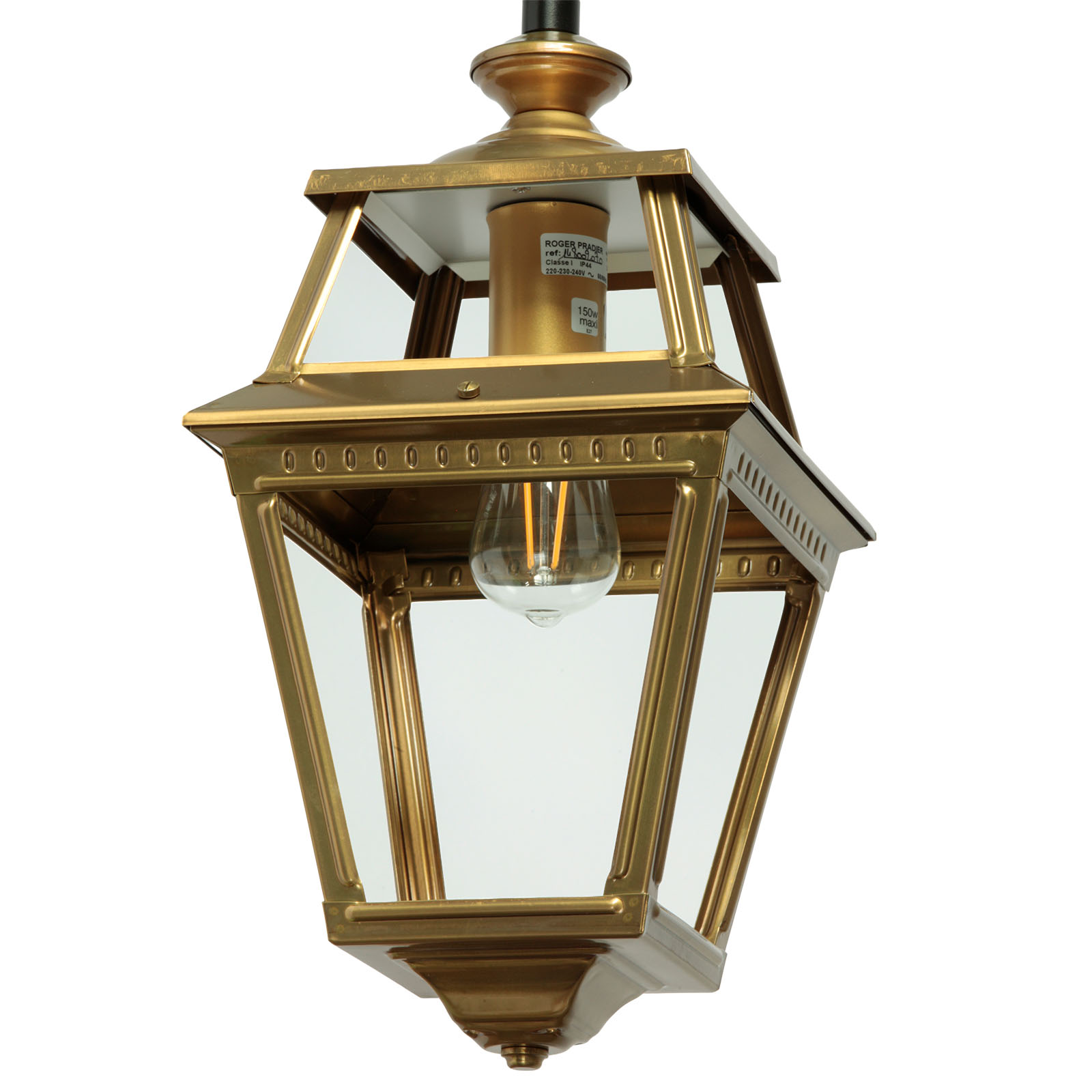 Historical Wall Light Place des Vosges 2 with Crozier: Messing roh