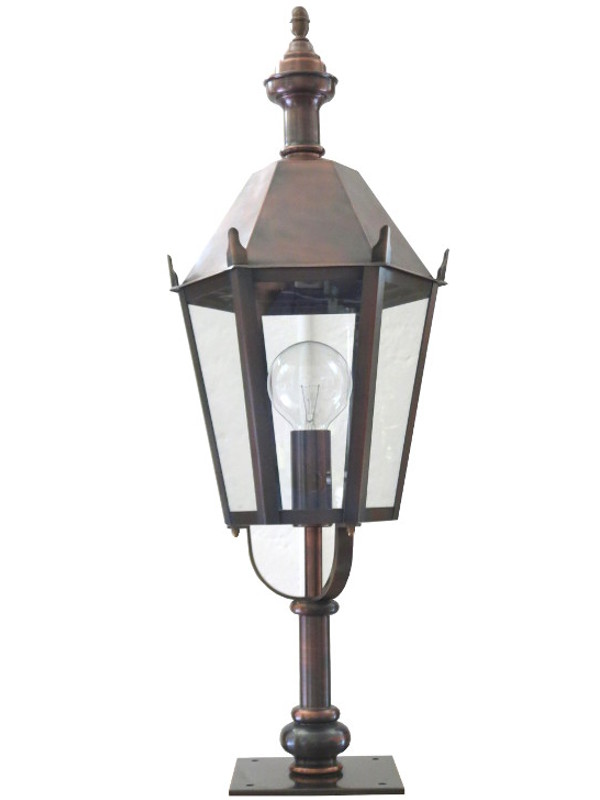 Outdoor Pedestal Light in Copper