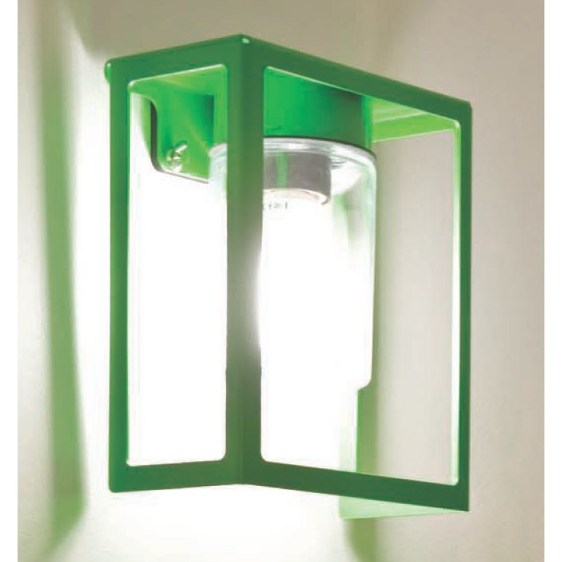 Bild 3: Apfelgrün Flache Design-Außenlampe Hugy mit IP 65: Apfelgrün