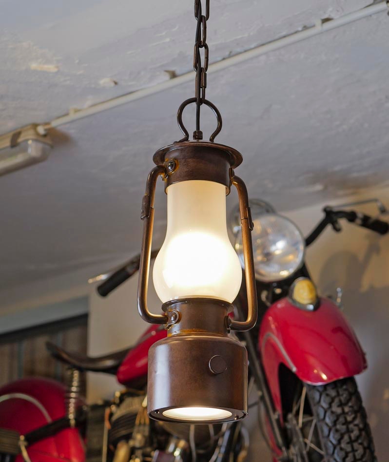 Historic Kerosene Lantern Style Outdoor Pendant with Downward Light HL 2725
