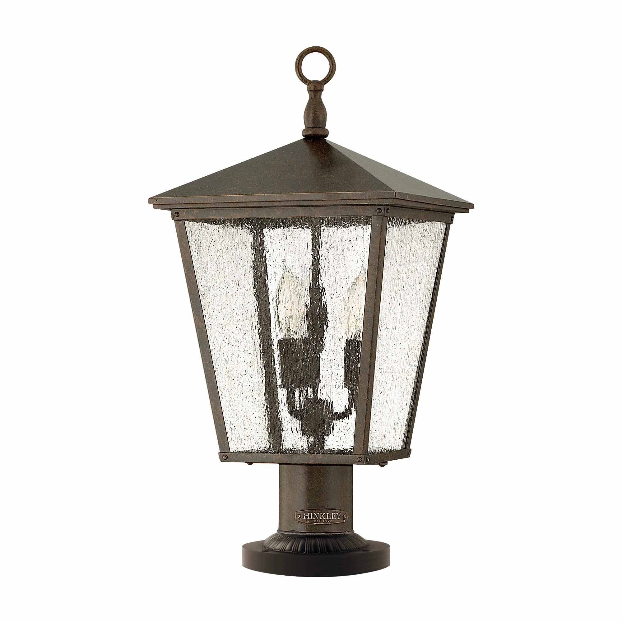 Gartenleuchte mit Bronze-Finish und Antik-Glas
