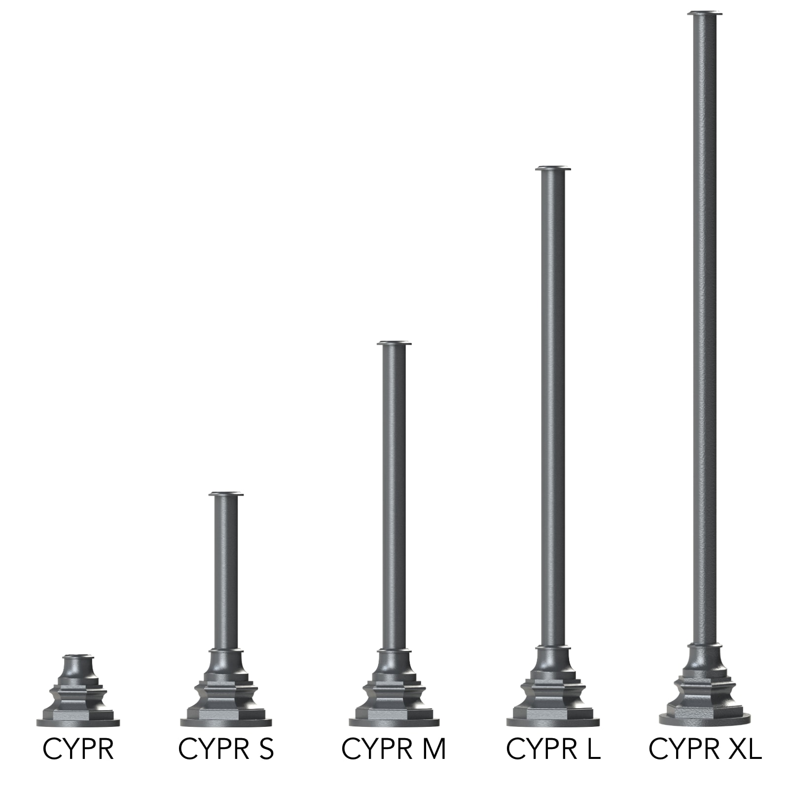 Pedestal and posts CYPR S 17 / 50 / 83 / 117 / 151 cm