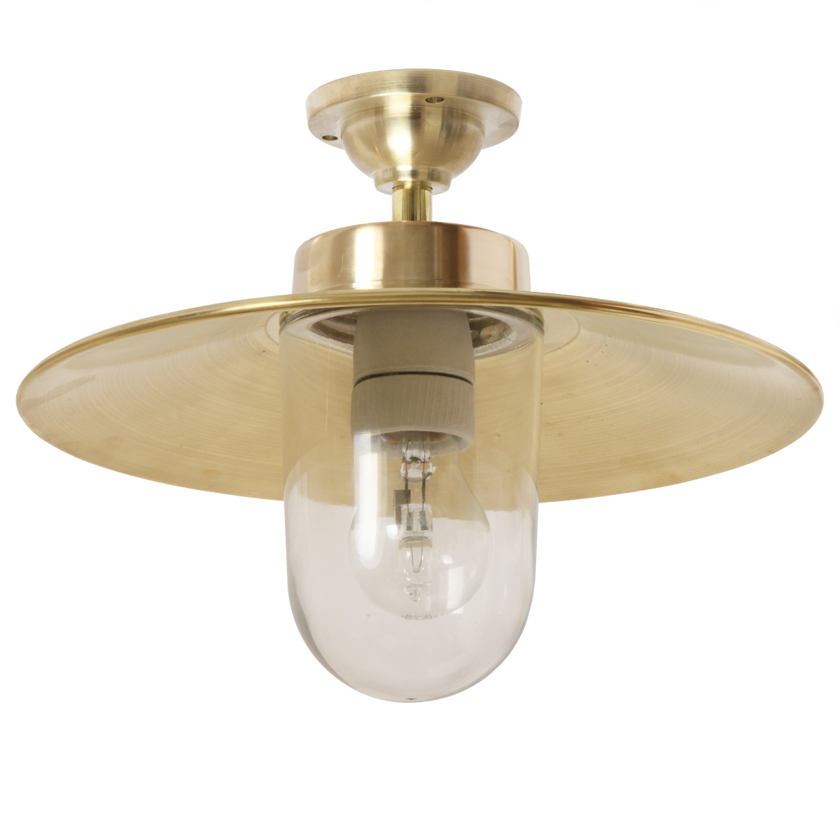 Classical Ceiling Barn Lamp 38-CL BR in Brass