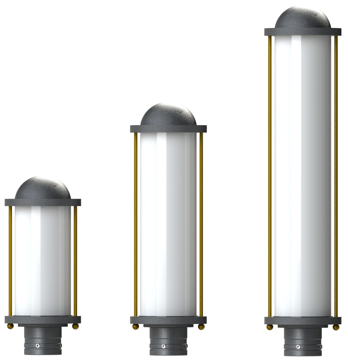 Bild 3: Laterne 35 (mittleres Modell) Art déco-Sockelleuchte aus Aluguss Elba S 35: Laterne 35 (mittleres Modell)