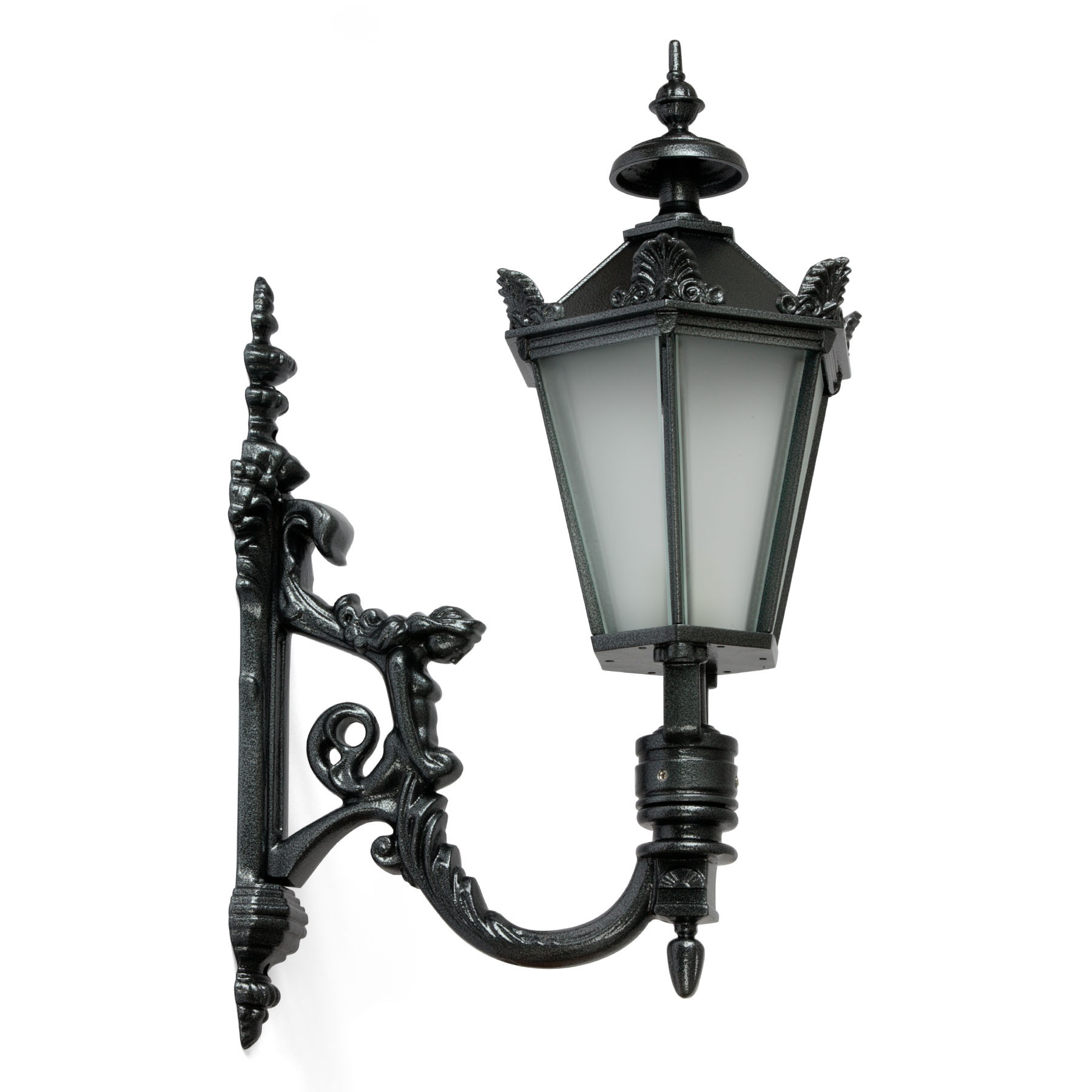 Nostalgic Wall Light Prague with Art Nouveau Bracket M-L 70: Modell in Silber antik