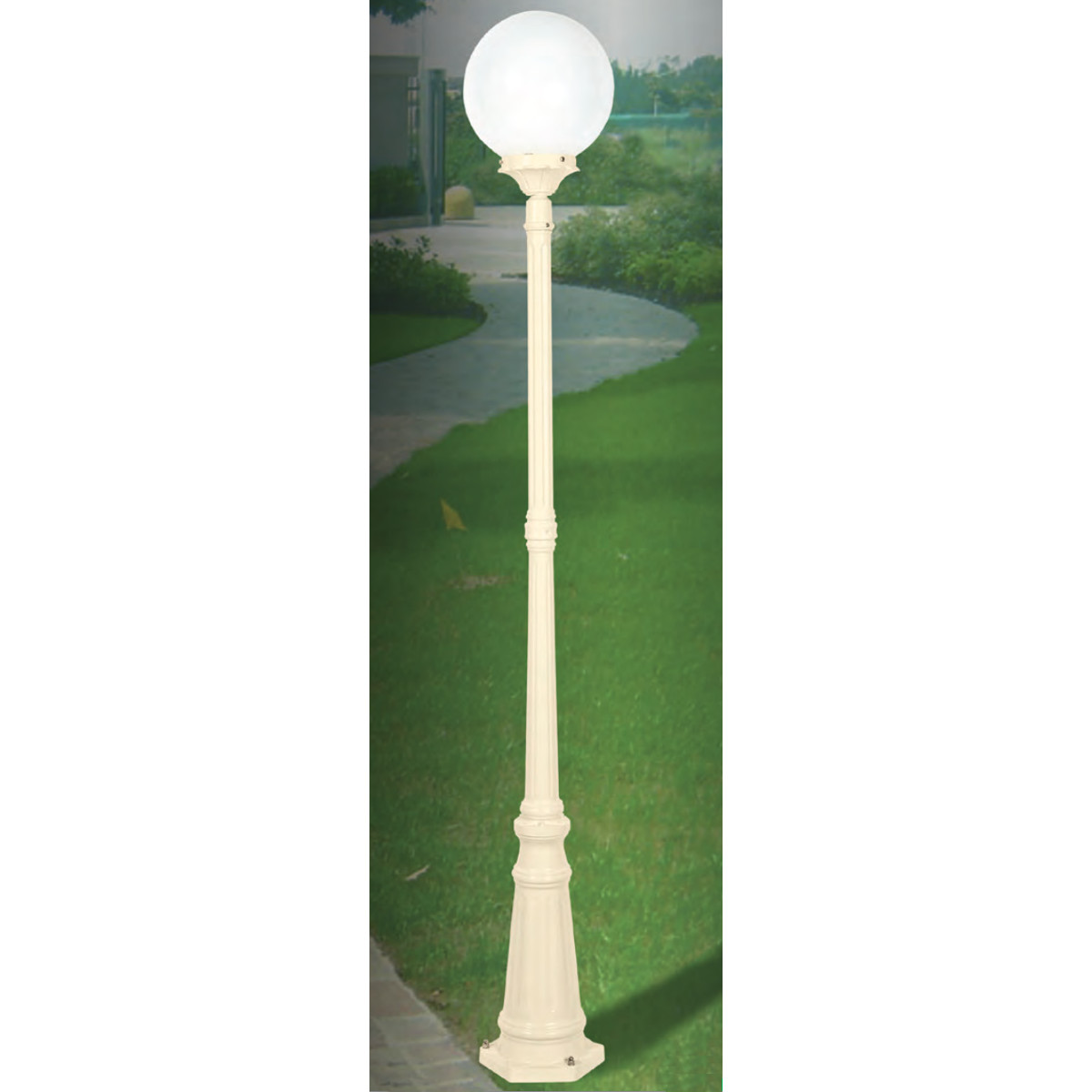 Italian Globe Lamp Post