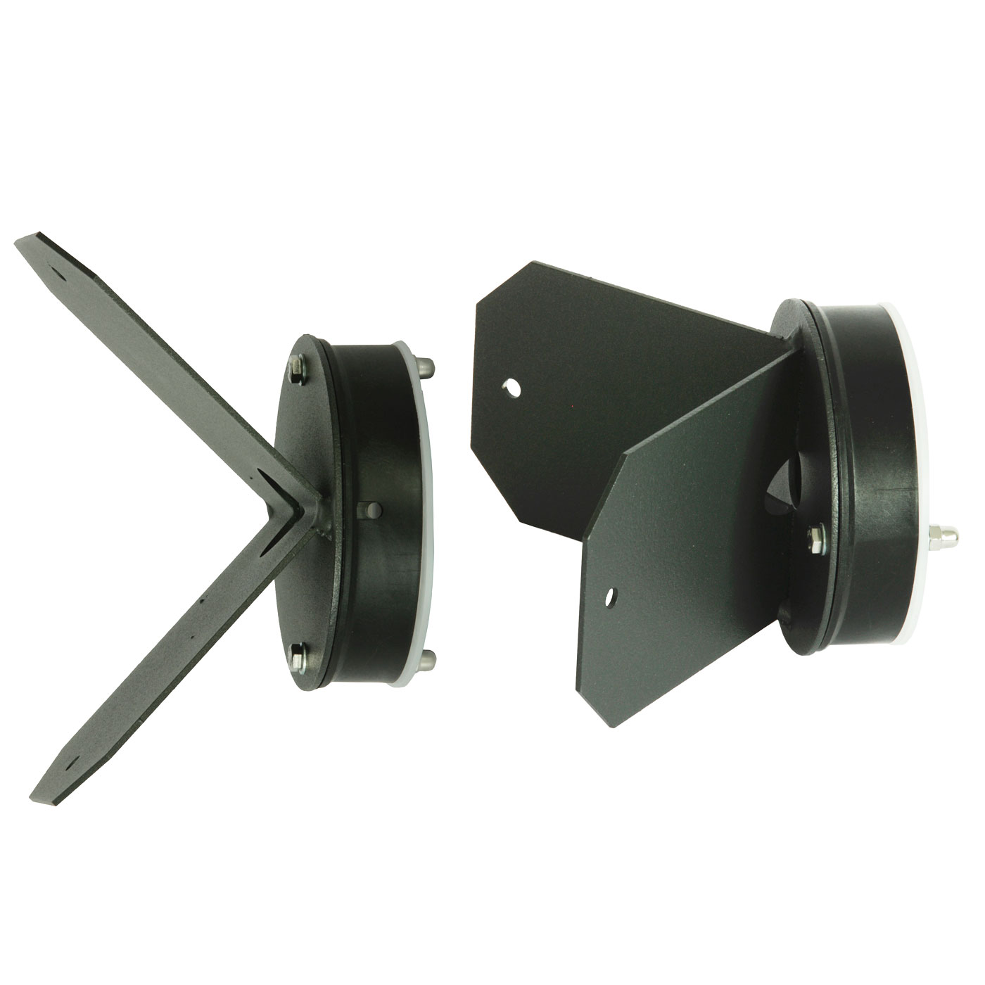 Fig. 7: Das optional erhältliche Eckmodul zur Befestigung der Leuchte an eine Hausecke. LED Wall Light for Outdoor Use with IP65 Protection: Das optional erhältliche Eckmodul zur Befestigung der Leuchte an eine Hausecke.