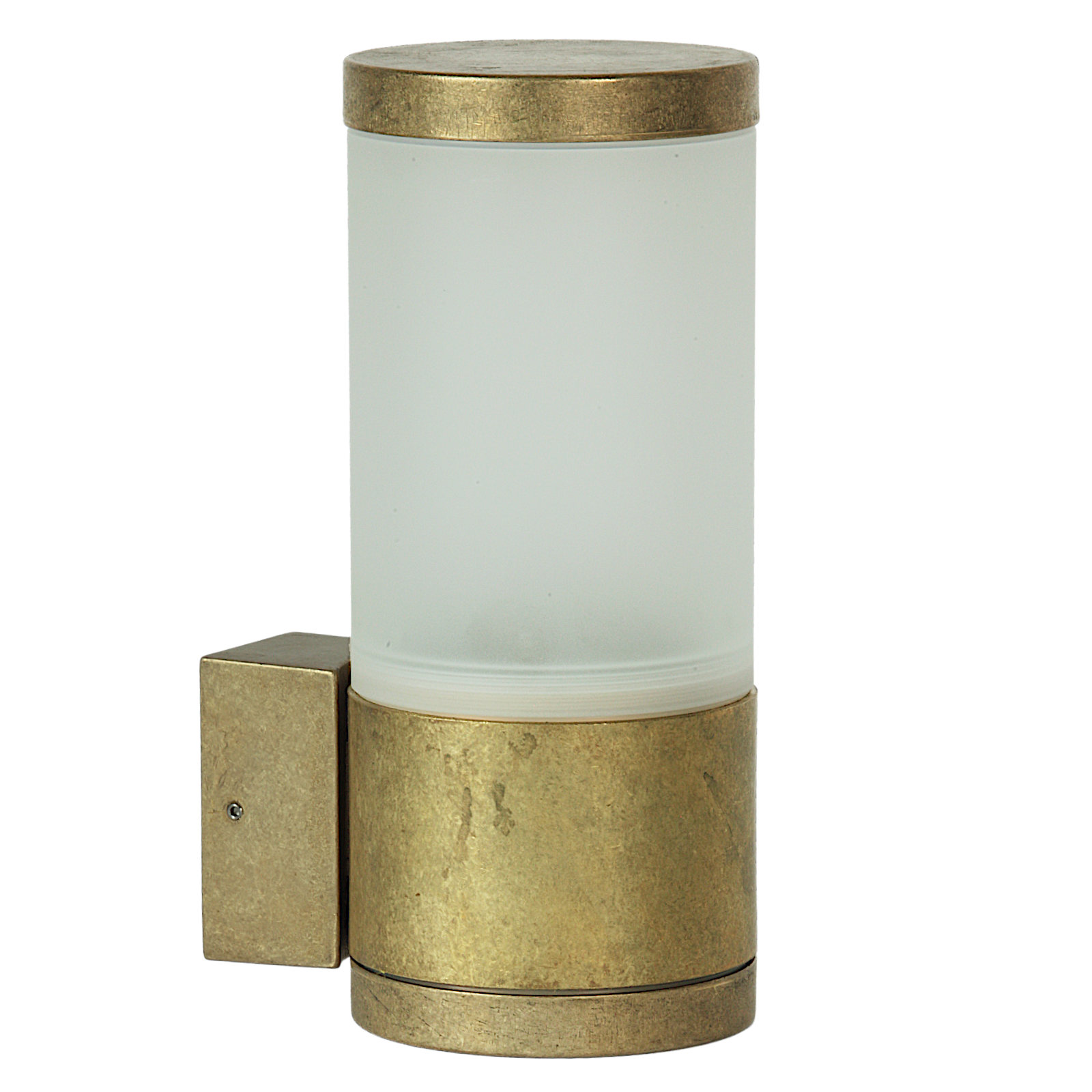 Klassisch-moderne Messing-Wandleuchte mit Rundglas Teres M3