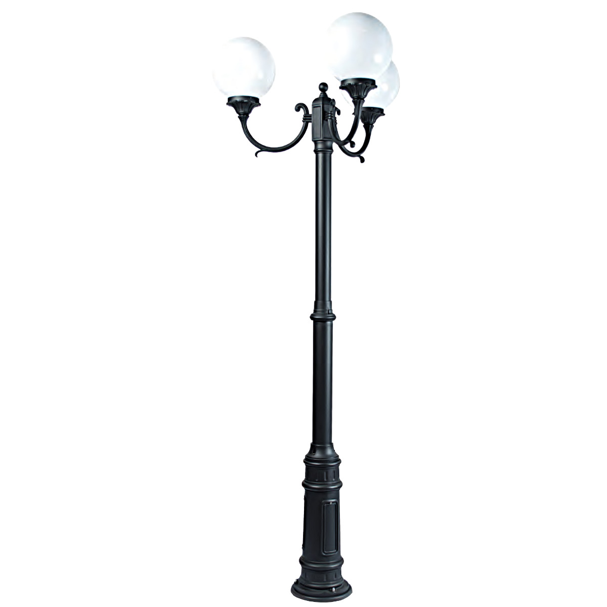 Historical Triple-flame Globe Lamp Post