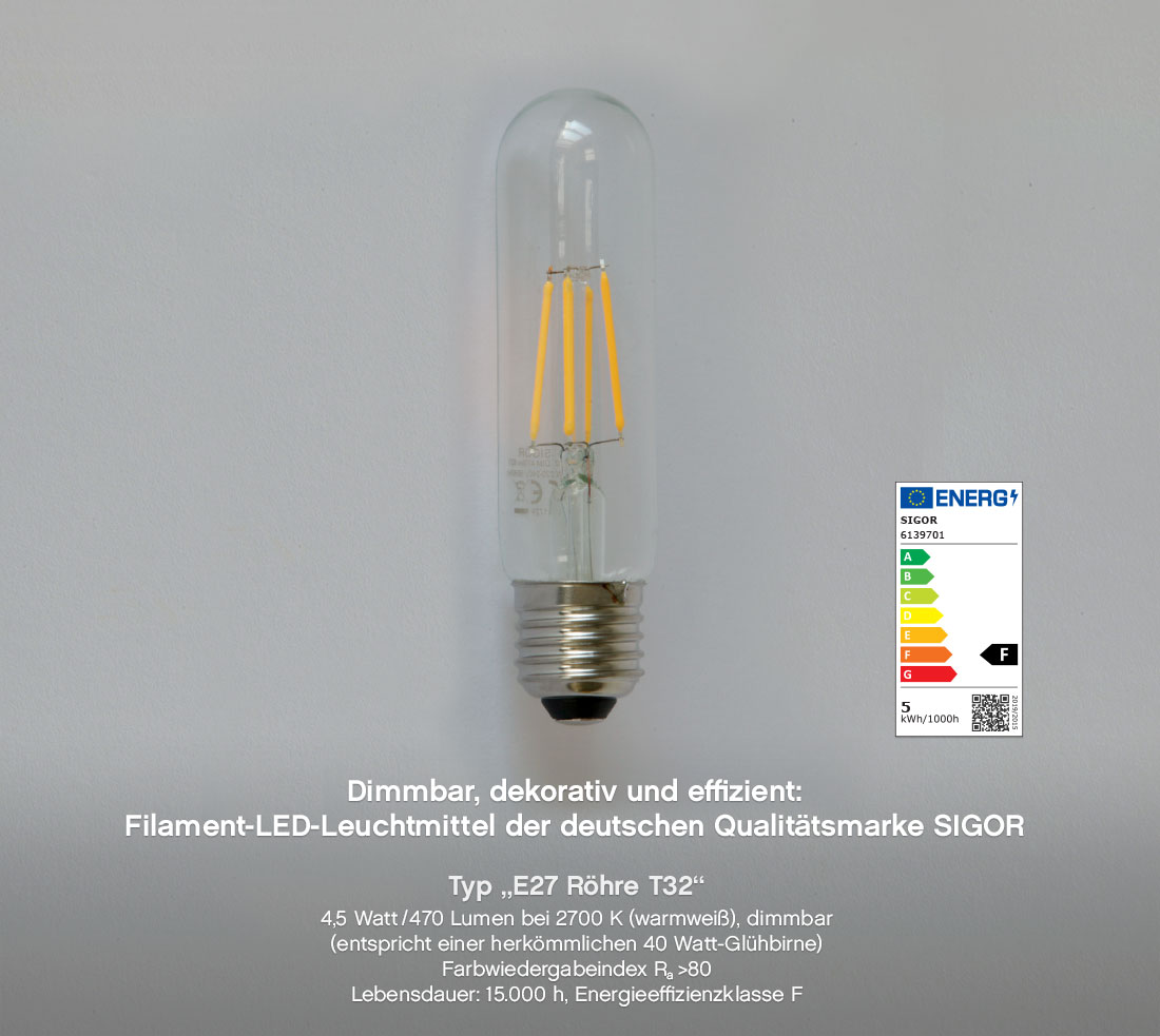 LED-Röhrenlampe 4,5 Watt, F