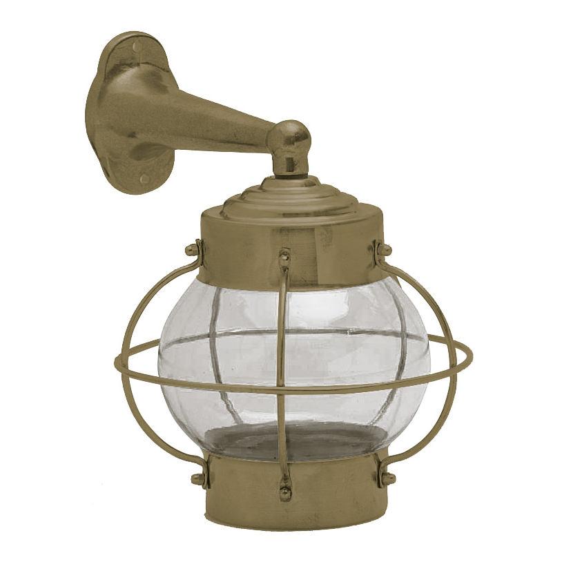 Maritime brass light N° 85 with lampion glass
