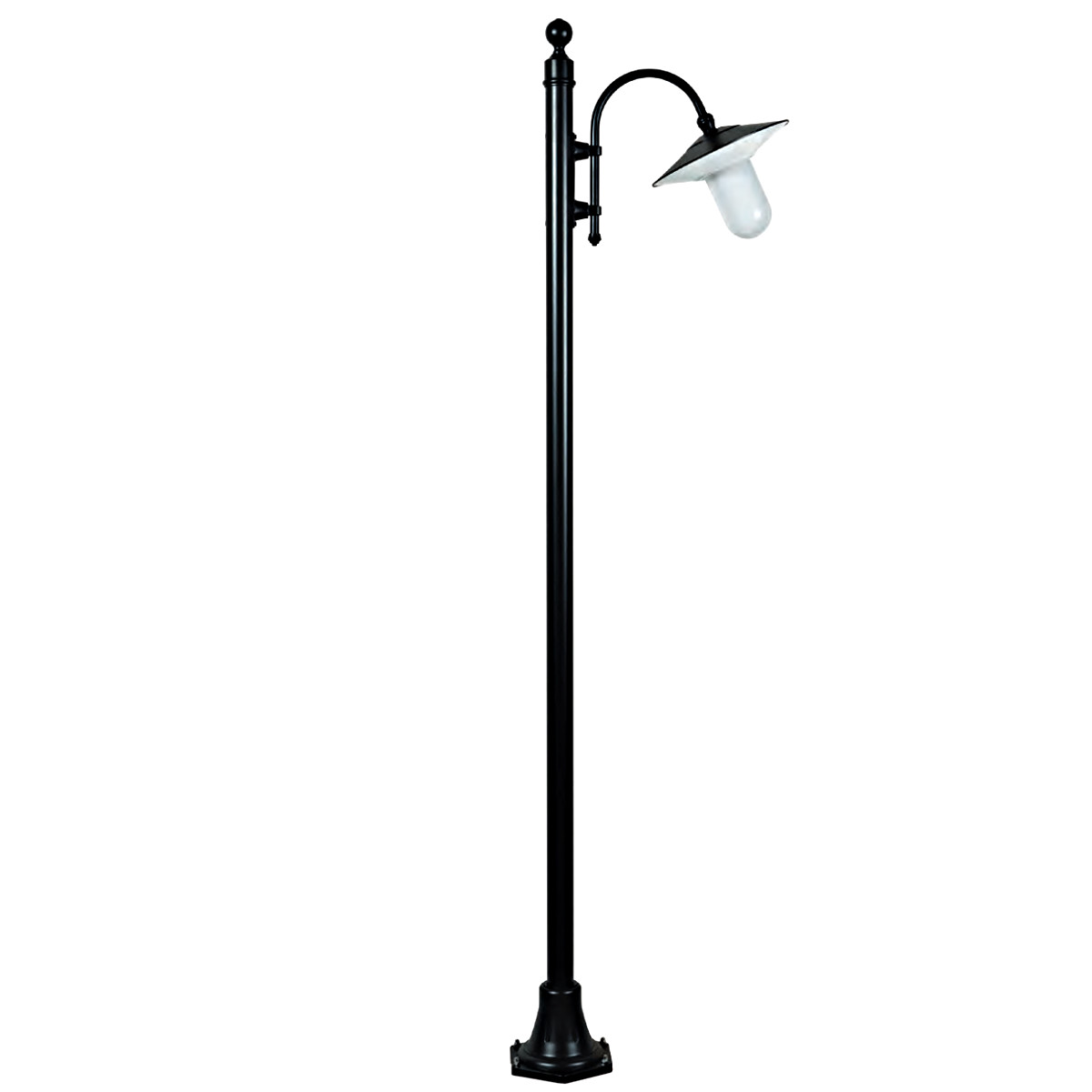 Italian Lamp Post with Curved Arm Italian Lamp Post with Curved Arm
